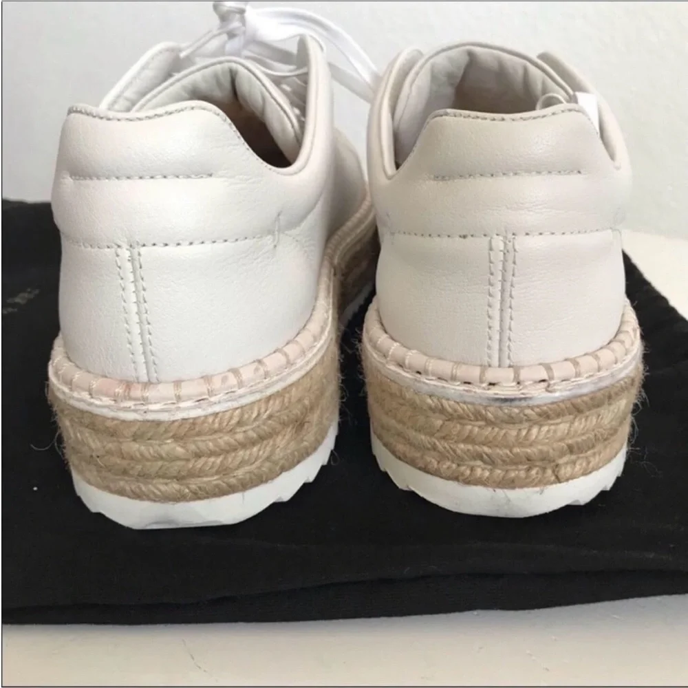 Rag and Bone 9.5 Kent white leather Espadrille platform sneakers